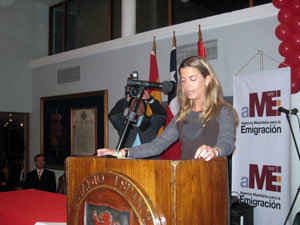 Victoria Cristóbal, durante su anterior visita a Chile, en julio de 2008.