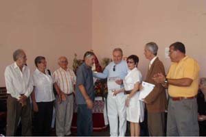  En el acto aniversario se entregó un reconocimiento a Fernando Díaz Rodríguez, ‘El Guanche’.
