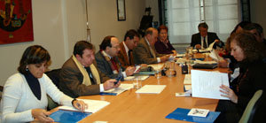  La Comisión Delegada del Consejo de Comunidades Asturianas, reunida la semana pasada.