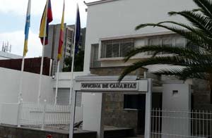 Fachada de la Delegación del Gobierno de Canarias en Venezuela, ubicada en la urbanización Altamira de Caracas. 