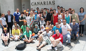  Foto de familia de los participantes en el programa europeo ‘Juventud en Acción’.