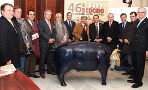 Crespo y Ónega con ilustres Comendadores del Cocido de Lalín en Madrid