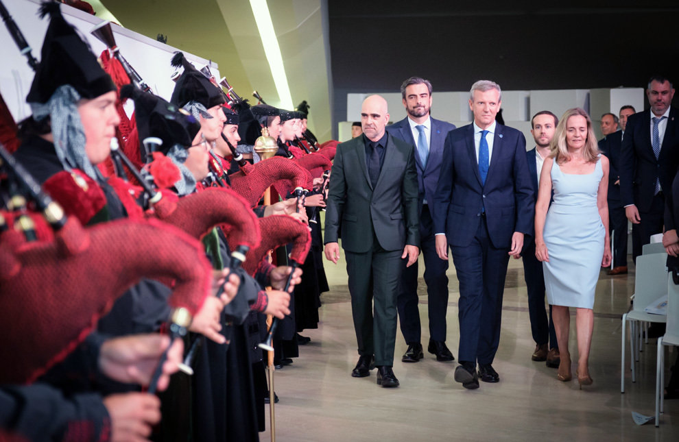 O presidente da Xunta de Galicia, Alfonso Rueda, acompañado dos membros do Executivo autonómico, preside a cerimonia de Entrega das Medallas de Galicia 2024. Museo de Galicia (Santiago), 24/7/24.